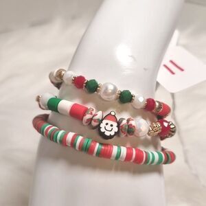 👋 CHRISTMAS STACKING 3 BRACELET SET charm adjustable | Mix And Match 3/$20